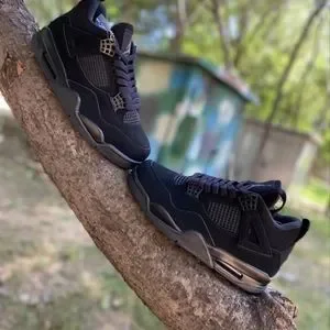Jordan Air Jordan 4 Black Cat High Top retro basketball shoes GS Black 2020 Nike Air Jordan 4 Retro Black Cat 2020 Size 10-13 Light  main image 4